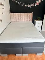 Boxspring 140x200 met Topper, Ophalen, Overige materialen, Gebruikt, Tweepersoons