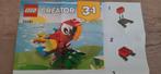 Lego creator 3 in 1 30581 papagaai, vis en vlinder, Ophalen of Verzenden, Zo goed als nieuw, Complete set, Lego