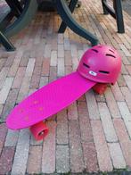 Klein Skateboard pennyboard roze met valhelm kinderhelm, Kinderen en Baby's, Speelgoed | Buiten | Actiespeelgoed, Ophalen of Verzenden