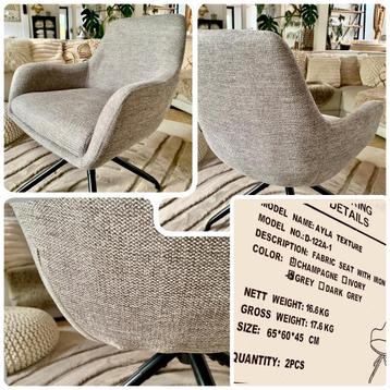 6 melange de luxe - draaibare eetkamerstoelen - fotoshoot beschikbaar voor biedingen