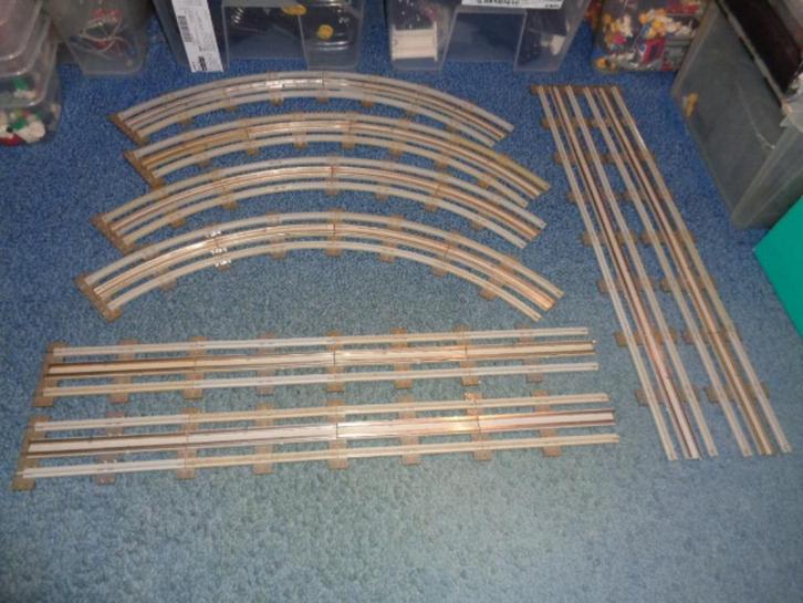 Partij K263=16x recht+16x bocht Lego trein rails 12v, Kinderen en Baby's, Speelgoed | Duplo en Lego, Gebruikt, Lego, Losse stenen