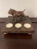 Buldog op gedenk plateau in de kleuren brons, zilver, zwart, Ophalen of Verzenden, Nieuw