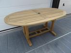 Ovale teakhouten tuintafel 175 x 96 cm - Teak & Garden, Tuin en Terras, Tuintafels, Ophalen, Gebruikt, Ovaal, Teakhout