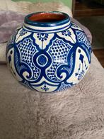 Marokkaanse handgemaakte pot vaas, Blauw, Aardewerk of Porselein, Nieuw, Ophalen of Verzenden