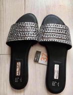 Nieuwe slippers met strass steentjes, Slippers, Primark, Zwart, Nieuw