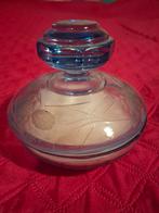 Antieke blauwe glazen poederdoos., Ophalen of Verzenden