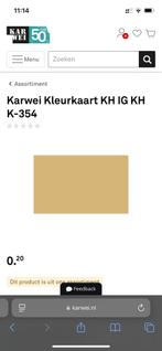 Karwei verf 2x 5L okergeel, Ophalen, Zo goed als nieuw, Wit, Verf