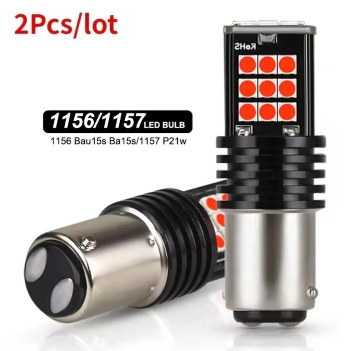 LED lamp 1157 / BAY15D / P21/5W – Rood – CANBUS Set, Auto diversen, Tuning en Styling, Ophalen of Verzenden