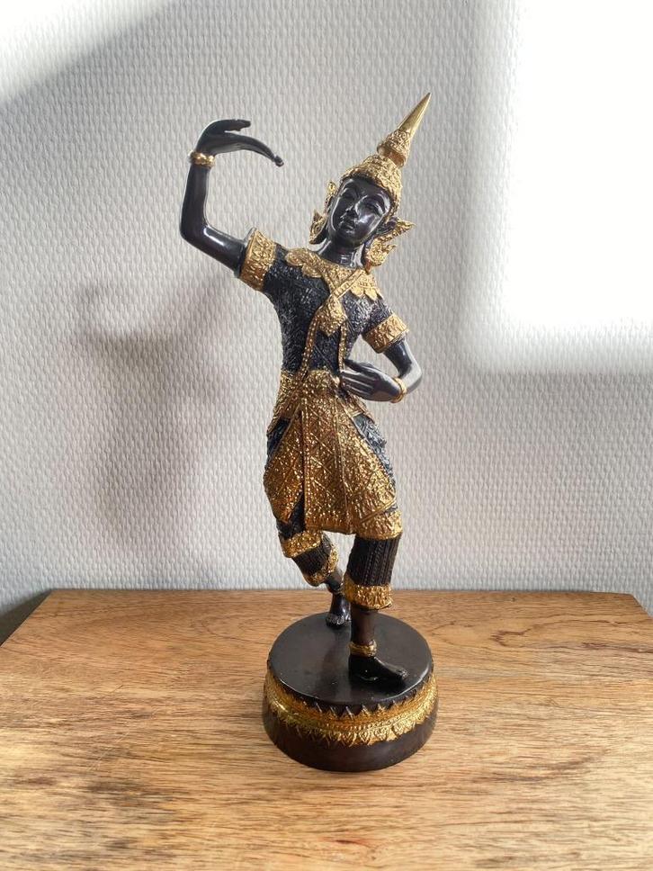 Unieke Apsara brons verguld beeld Thailand €69 Laatste kans, Antiek en Kunst, Kunst | Beelden en Houtsnijwerken, Ophalen of Verzenden