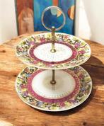 Porseleinen etagere - bonbon - cupcake standaard - houder 2, Ophalen of Verzenden, Zo goed als nieuw, Rond