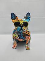 Franse bulldog dip art decoratie beeld met zonnebrillen., Verzamelen, Beelden en Beeldjes, Ophalen, Nieuw, Dier