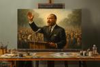 Martin Luther King toespraak - op bestelling, oil painting, Ophalen of Verzenden, Nieuw