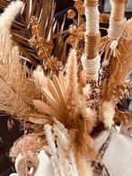 Boeket bloemen pluimen, veren incl. Boho Vaas, Ophalen, Overige kleuren, Aardewerk of Porselein, Zo goed als nieuw