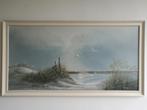 Duin en zeelandschap schilderij van Dunlop 130x70, Ophalen