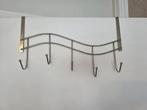 Deurkapstok chroom golvend design – 5 haken, Ophalen of Verzenden, Metaal, Wandkapstok, Minder dan 100 cm