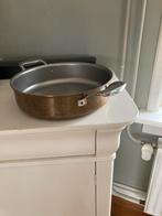 FALK Ronde koperen ovenschaal of braadpan, Huis en Inrichting, Keuken | Potten en Pannen, Gebruikt, Inductieplaat, Ophalen of Verzenden