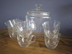 Prachtig oude Punch bowl set geslepen glas, Antiek en Kunst, Ophalen of Verzenden