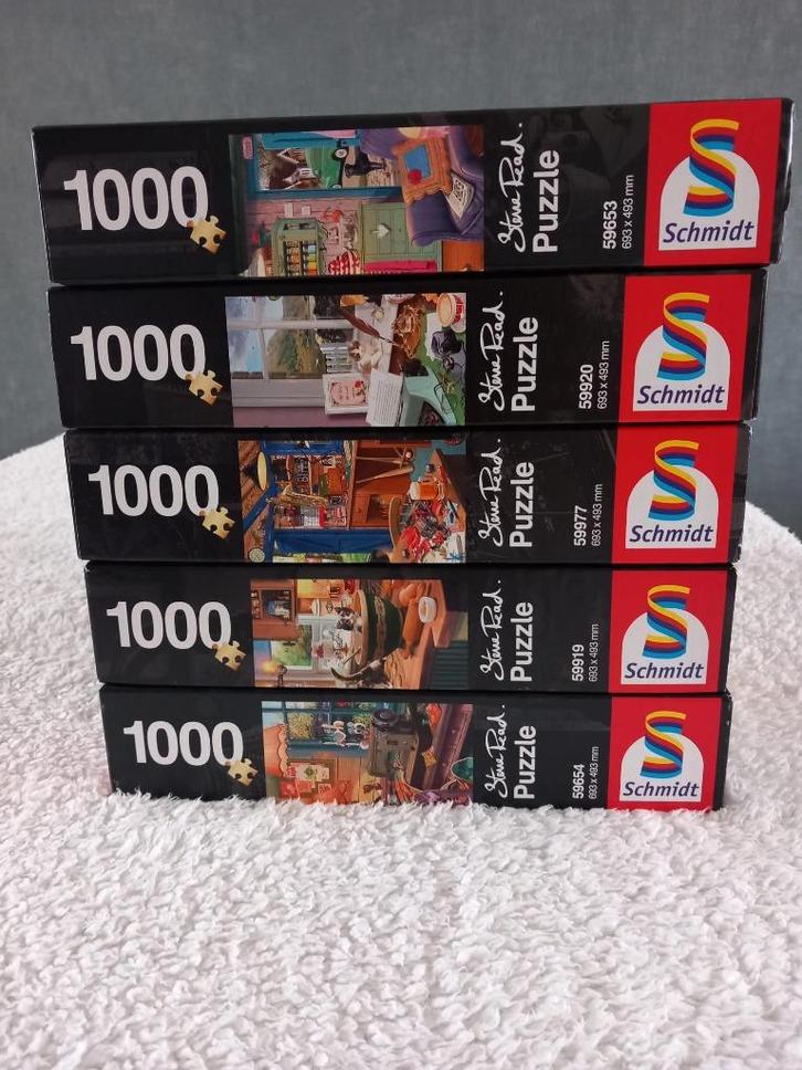 Puzzels Schmidt 1000 en 1500 stukjes, Hobby en Vrije tijd, Denksport en Puzzels, Zo goed als nieuw, Legpuzzel, 500 t/m 1500 stukjes
