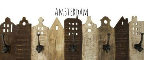 Nieuw, Aan de Amsterdamse Grachten kapstok, 81 x 25 x 10 cm, Huis en Inrichting, Woonaccessoires | Kapstokken, Nieuw, Wandkapstok