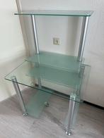 computertafel Glas, 120 tot 170 cm, Ophalen of Verzenden, Glas, Minder dan 70 cm