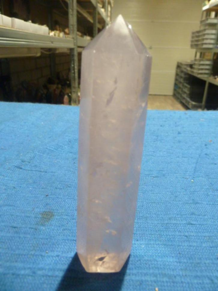 Obelisk Roze kwarts, Verzamelen, Mineralen en Fossielen, Mineraal, Ophalen of Verzenden