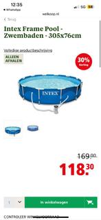 Ronde intex zwembad, Ophalen, Minder dan 80 cm, Rond, 300 cm of meer