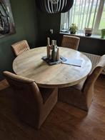 Vier mooie eetkamerstoelen, Ophalen, Gebruikt, Bruin, Vier