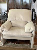 Alcantara fauteuil Leolux creme, Minder dan 150 cm, Ophalen of Verzenden, Eenpersoons, 75 tot 100 cm