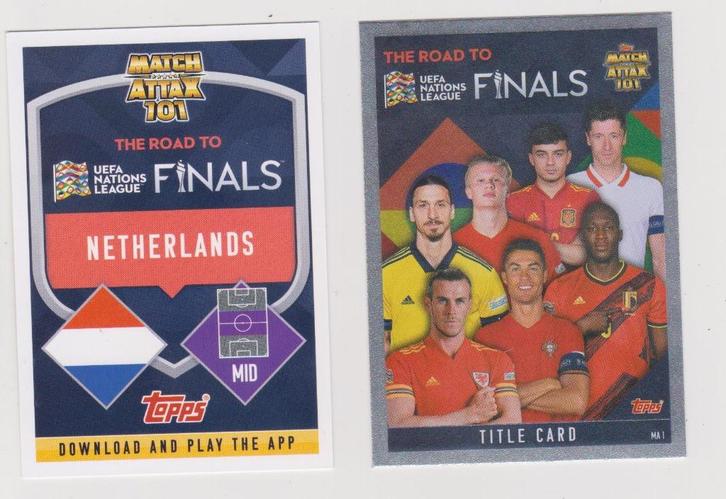 Topps krt The Road to UEFA Nations League Finals 2022-2023, Verzamelen, Sportartikelen en Voetbal, Zo goed als nieuw, Poster, Plaatje of Sticker