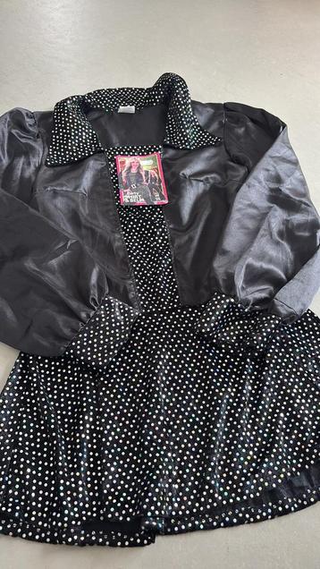 Disco jaren 70 glitter jurk zwart nieuw beschikbaar voor biedingen