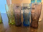 Coca-Cola Glazen Set van 4 diverse kleuren, Ophalen of Verzenden, Glas, Overige stijlen, Glas of Glazen