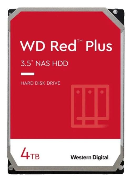 WD Red Plus 4 TB harde schijf in opbergbox (1 tot 4 stuks), Computers en Software, Harde schijven, Zo goed als nieuw, Server, Intern