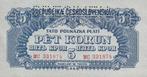 Tsjechoslowakije 5 Korun 1944 Specimen, Verzenden, Overige landen, Los biljet