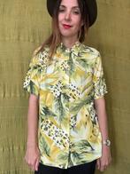 Vintage blouse / shirt - jaren 90 -geel/groen - 38/M, Kleding | Dames, Blouses en Tunieken, Maat 38/40 (M), Sandy@hkconcerten.nl