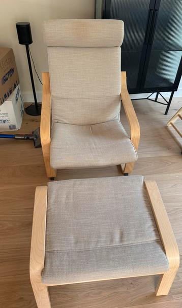 Fauteuil incl voetenbank IKEA Poäng  beschikbaar voor biedingen