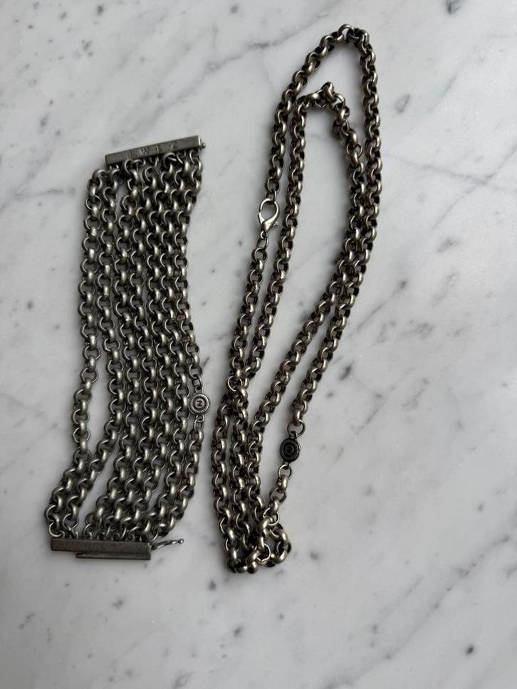 Prachtige ketting met bijpassende armband van JWLZ, Sieraden, Tassen en Uiterlijk, Kettingen, Zo goed als nieuw, Overige materialen