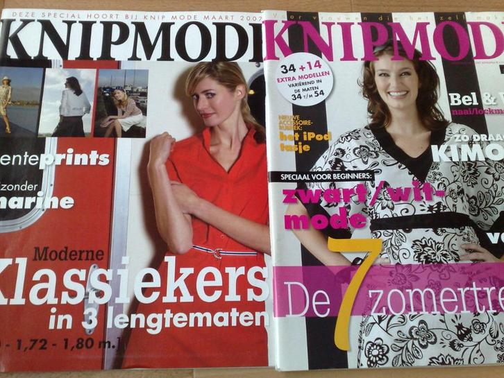 Knipmode maart 2007 , incl. bijlage moderne in 3 lengte, Hobby en Vrije tijd, Kledingpatronen, Zo goed als nieuw, Vrouw, Knipmode