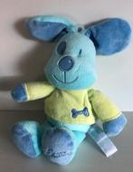 Nieuw blauw groen knuffel hond tiamo, Ophalen of Verzenden, Nieuw, Hond