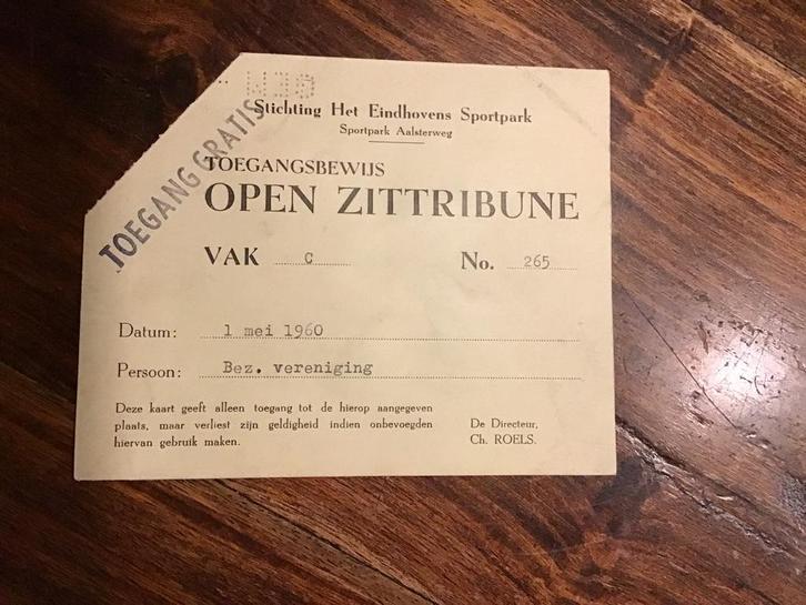 Voetbal toegangskaart speler EVV Eindhoven Limburgia 1960, Verzamelen, Sportartikelen en Voetbal, Gebruikt, Spelerskaart, Overige binnenlandse clubs