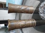 2 koperen vazen van granaathulzen, Ophalen of Verzenden, Landmacht, Nederland