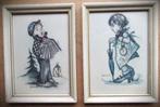 Bonnie Prints Vintage~Houten lijsten~Jaren 50, Ophalen of Verzenden, Gebruikt, Wanddecoratie