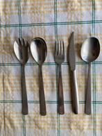 Gero Zilmeta set– tafelmes, vork, lepel + saladecouvert–1950, Ophalen of Verzenden, Gebruikt, Rvs of Chroom, Bestekset