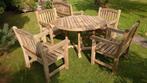 Mooie Teak tuinset + Bank. Tafel Queens Teak, Ophalen, Gebruikt, Teakhout, Bank