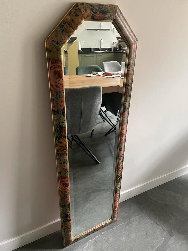 Elegante geslepen spiegel - 130x40 cm, Huis en Inrichting, Woonaccessoires | Spiegels, Gebruikt, Minder dan 50 cm, 100 tot 150 cm
