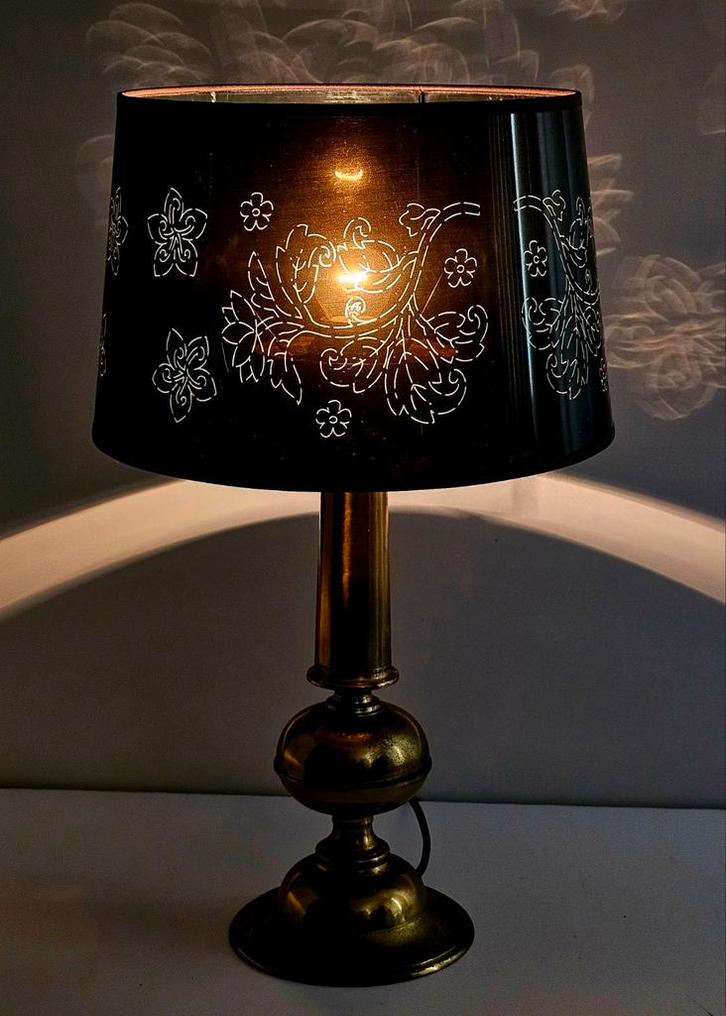 Grote vintage brass tafellamp. Frankrijk 1960-1970, Antiek en Kunst, Curiosa en Brocante, Verzenden