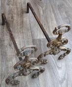 Antieke Oude Haardbokken Vuurbokken Open Haard Kachel, Ophalen of Verzenden, Koper