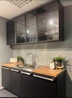 Kleine keukenopstelling ex- showroom mat zwart, Huis en Inrichting, Keuken | Complete keukens, Ophalen of Verzenden, Nieuw, Zwart