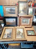 8 stuks klein olieverf divers, Antiek en Kunst, Ophalen of Verzenden