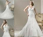 trouwjurk Grote maat trouwjurk maat 44 46 48, Ophalen of Verzenden, Nieuw, Wit, Trouwjurk