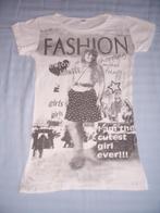 Leuk wit / grijs shirt in maat 158/164 met Fashion, Meisje, Gebruikt, Ophalen of Verzenden, Shirt of Longsleeve